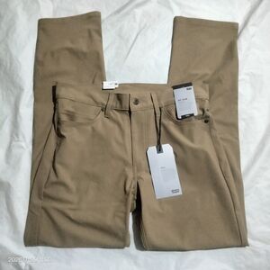 Levi's Men 511 Slim Tech Pants High Stretch Quick Dry UPF50+ Tan 32x32